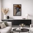 thumbnail image 5 of Framed Canvas Print Funny Pigeon Wall Art Modern Decorative for Bathroom - 16"x24" BLACK, 5 of 8