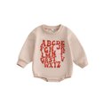 thumbnail image 2 of Elippeo Baby Girls Boys Sweatshirts Rompers Valentine's Day Clothes Letter Heart Print Long Sleeve Spring Bodysuits Jumpsuits 3 6 12 18 Months, 2 of 9