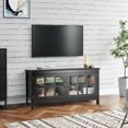 thumbnail image 2 of Gymax TV Stand with 2 Doors for TVs up to 50", Black, 2 of 10