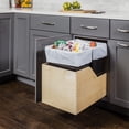 thumbnail image 2 of Hardware Resources Can-Wbmd50 Bottom Mount Double Pull Out Trash Can - Black, 2 of 2