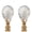 Large - Pack of 2, variant on Royal Designs, Inc. Medium Center Cut Design Lamp Finial, F-2022M-PB-1, Polished Brass, Single