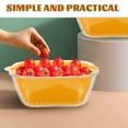 thumbnail image 4 of MEIBUTYUP 4Pcs Yellow Plastic Strainer Bowls Double Layered Fruit Vegetable Washing Basket for Kitchen, 4 of 6
