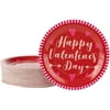 Happy Valentine's Disposable Paper Plates for Party Decor (9 In, 80 Pack)
