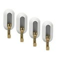 thumbnail image 4 of jifeng 4Pcs Sticky Wall Hooks Keys Holder Without Nails Reusable Utility Hooks Adhesive White, 4 of 9
