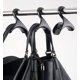 thumbnail image 2 of Colgador de bolsos para armario - Ganchos organizadores de bolsos para colgar bolsos y monederos, protector de bolsos (3 perchas, plástico negro) JAMW Sencillez, 2 of 5