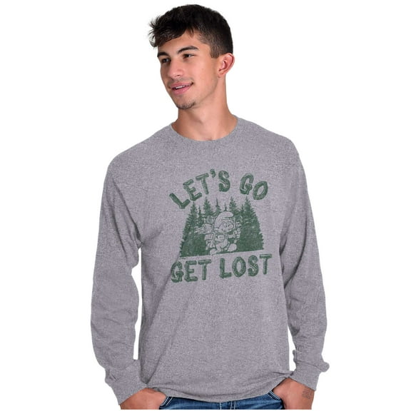 Smurfs Nature Camping Hiking Get Lost Long Sleeve TShirt Men Women Brisco Brands S