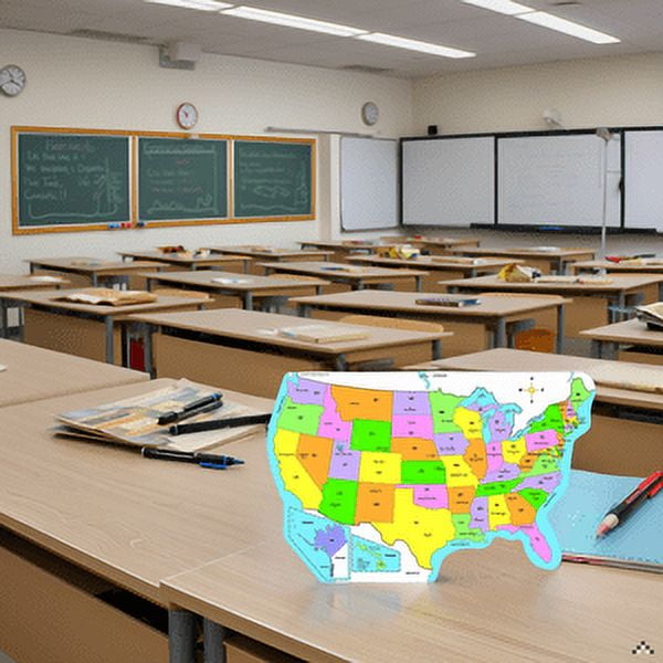 Blank USA Map Notepad – Practice & Learn States Geography, Unlabeled Map Sheets
