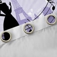thumbnail image 4 of Feelyou Elegant Paris Girl Black Out Curtains, Chic Melody Music Curtains Pack of 2 (42x63 Each), Fashion Eiffel Tower Bedroom Curtains, Blackout Curtains Room Decor, 4 of 6