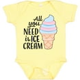thumbnail image 3 of Inktastic All You Need is Ice Cream with Ice Cream Cone Boys or Girls Baby Bodysuit, 3 of 5