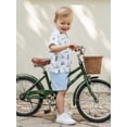 thumbnail image 5 of BemeyourBBs Toddler Baby Boys Golf Outfits Summer Clothes Short Sleeve Lapel Golf Embroidery Shirt Tops and Drawstring Pockets Shorts Set, 5 of 9