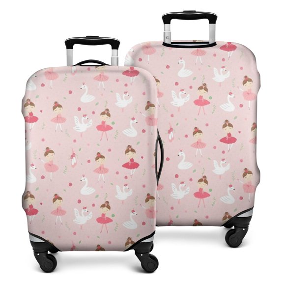 Ballet Swan Princess Pattern Luggage Cover Fashion Suitcase Cover Baggage Covers Fit 25-28 Inch Luggage (Go Travel)