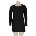 thumbnail image 5 of Maean Women's Knit Long Sleeve Dress Fall Winter Crewneck Casual Midi Tunic Dresses with Pockets, 5 of 7