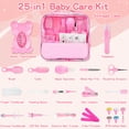 thumbnail image 4 of Baby Healthcare and Grooming Kit, 25 in 1 Baby Electric Nail Trimmer Set Newborn Nursery Health Care Set for Newborn Infant Toddlers Baby Boys Girls Kids Haircut Tools,Pink Baby Grooming kit, 4 of 7