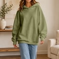 thumbnail image 3 of Women’s Oversized Hoodie Sweatshirt Casual Loose Fit Pullover Hooded Sweatshirt Long Sleeve Tops Solid Color Basic Hoodie Sweatshirt for Fall Winter, 3 of 6