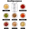 thumbnail image 2 of DEBGFS Mini Food Chopper- Electric Food Processor and Blender USB Charging Portable Vegetable Fruit Meat Garlic Onion Ginger Chopper with 3 Sharp Blades Grinder Kitchen Gadget,White-250ml, 2 of 5