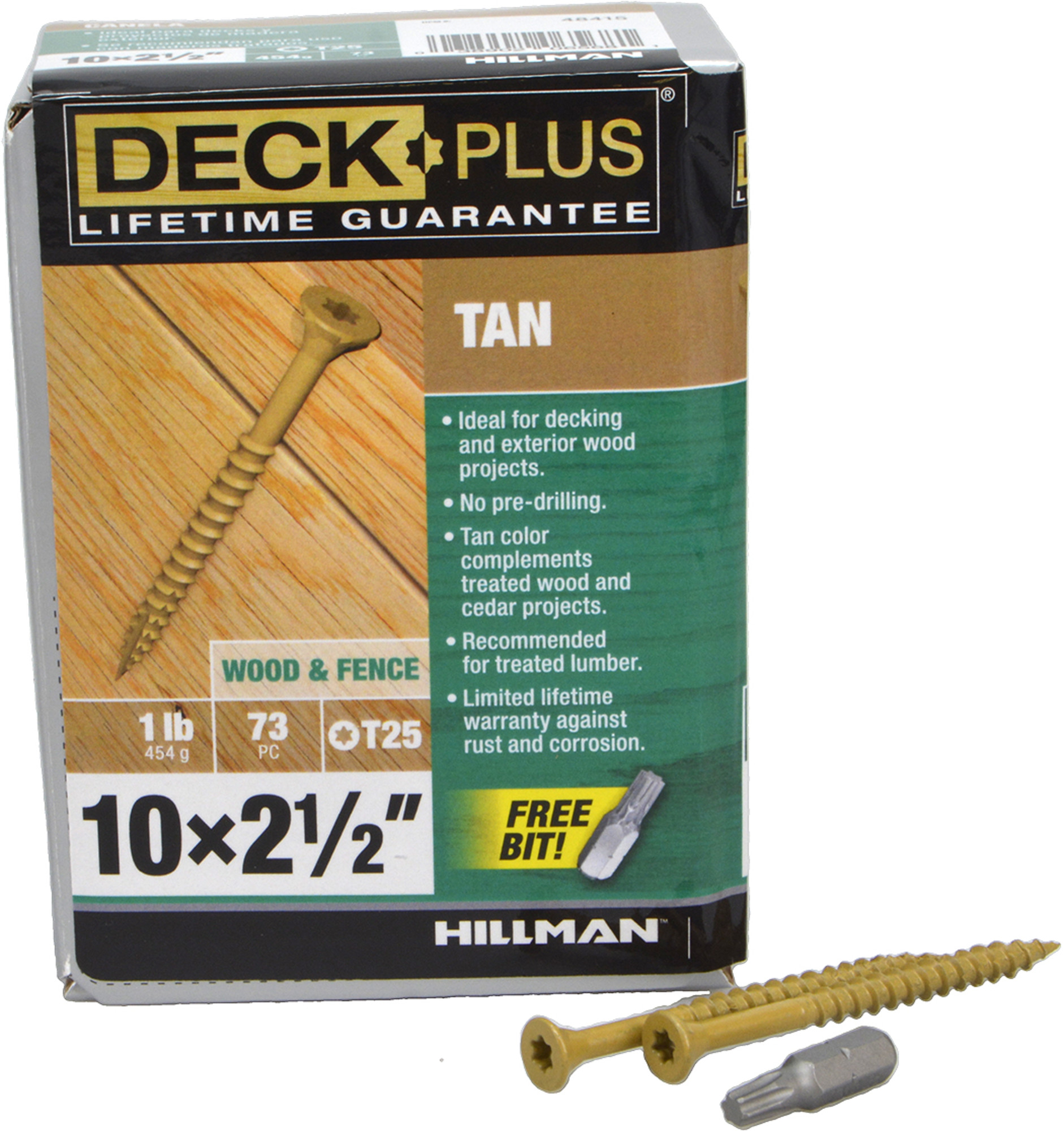 Zinc The Hillman Group 70963 6 X 1//2-Inch Flat Head Square Drive Wood Screw 100-Pack