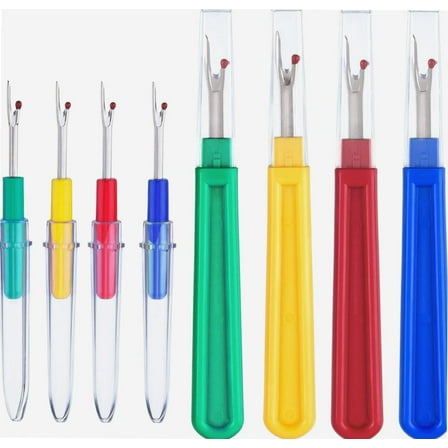 8 Pieces Colorful Seam Ripper 4 Big and 4 Small Stitch Ripper Sewing Tools for Opening Seams and Hems