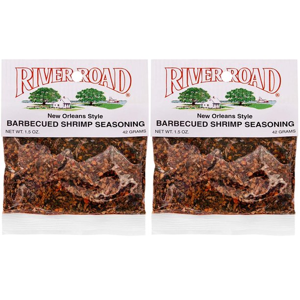 River Road New Orleans Style Barbecued BBQ Shrimp Seasoning, 1.5 Ounce Bag (Pack of 2) Walmart