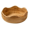 thumbnail image 3 of Huayishang Fruit Tray Rattan Woven Storage Basket Fruit Bread Food Kitchen Home Decor Organizer, Kitchen Essentials Clearance Sale Khaki, 3 of 6