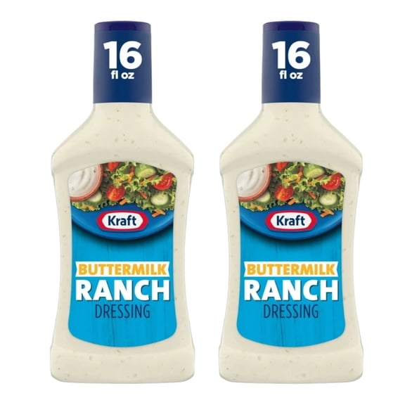 Kraft Buttermilk Ranch Salad Dressing (16 fl oz Bottles, Pack of 2)