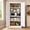 White, variant on Glyxxen 72" Height Kitchen Pantry Cabinet, Metal Storage Cabinet, Modern Tall Steel Pantry Cupboard with 2 Doors and Adjustable Shelves for Kitchen Garage and Home, White