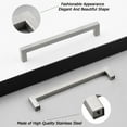 thumbnail image 4 of Knobelite 30 Pack Stainless Steel Kitchen Cabinet Handles Hole Centers 7-1/2 inch 192mm Square Cabinet Pulls Brushed Satin Nickel Dresser Drawer Pulls, 4 of 6