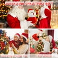 thumbnail image 3 of Santa Plush Toy Reversible Santa Claus Snowman Toy Double Sided Stuffed Plush Soft Flip Doll Christmas Birthday Gift for Kids, Red & White, 3 of 6