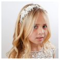 thumbnail image 1 of Tocado para niña con flores de tul, color marfil, SWEETV, para boda, 1 of 6