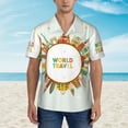 thumbnail image 4 of Balery World Travel3 Print Men's Hawaiian Shirts Short Sleeve Beach Shirt Relaxed Fit Vacation Button Down Shirts-X-Large, 4 of 9