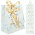 thumbnail image 5 of 10Pcs Marble Pattern Gift Bags Wedding Sugar Holders Welcome Guests Bags with Golden Bows, 5 of 6