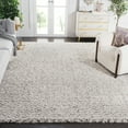 thumbnail image 2 of SAFAVIEH Hudson Shag Jaime Chevron Area Rug, Ivory/Grey, 8' x 8' Square, 2 of 5