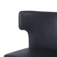 thumbnail image 5 of GDF Studio Morden Square Counter Bar Stools with Metal Frame, PU Upholstery, and Foam-Filled Seats, Set of 2, Black, 5 of 9