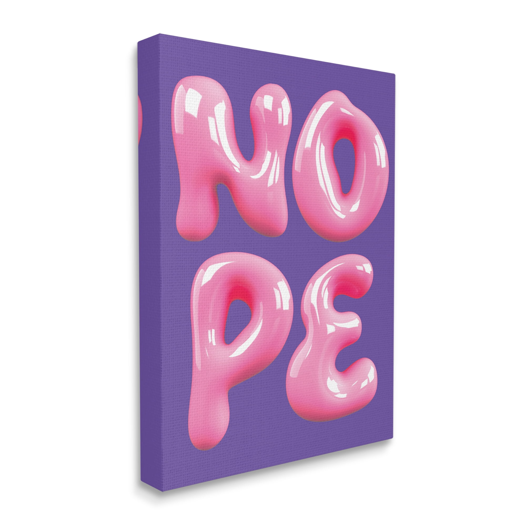 Stupell Industries Abstract Nope Bold Text Typography Painting Gallery Wrapped Canvas Art Print Wall Art, 16 x 20