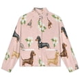 thumbnail image 4 of Jackets for Women Winter Coat Jackets Flannel Stand Collar Jacket(Dachshund Floral Pattern,Size:S-4XL), 4 of 7