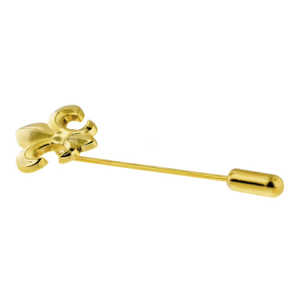 PinMart's Fleur De Lis Lapel Stick Pin – Choose Gold Or Silver Finish