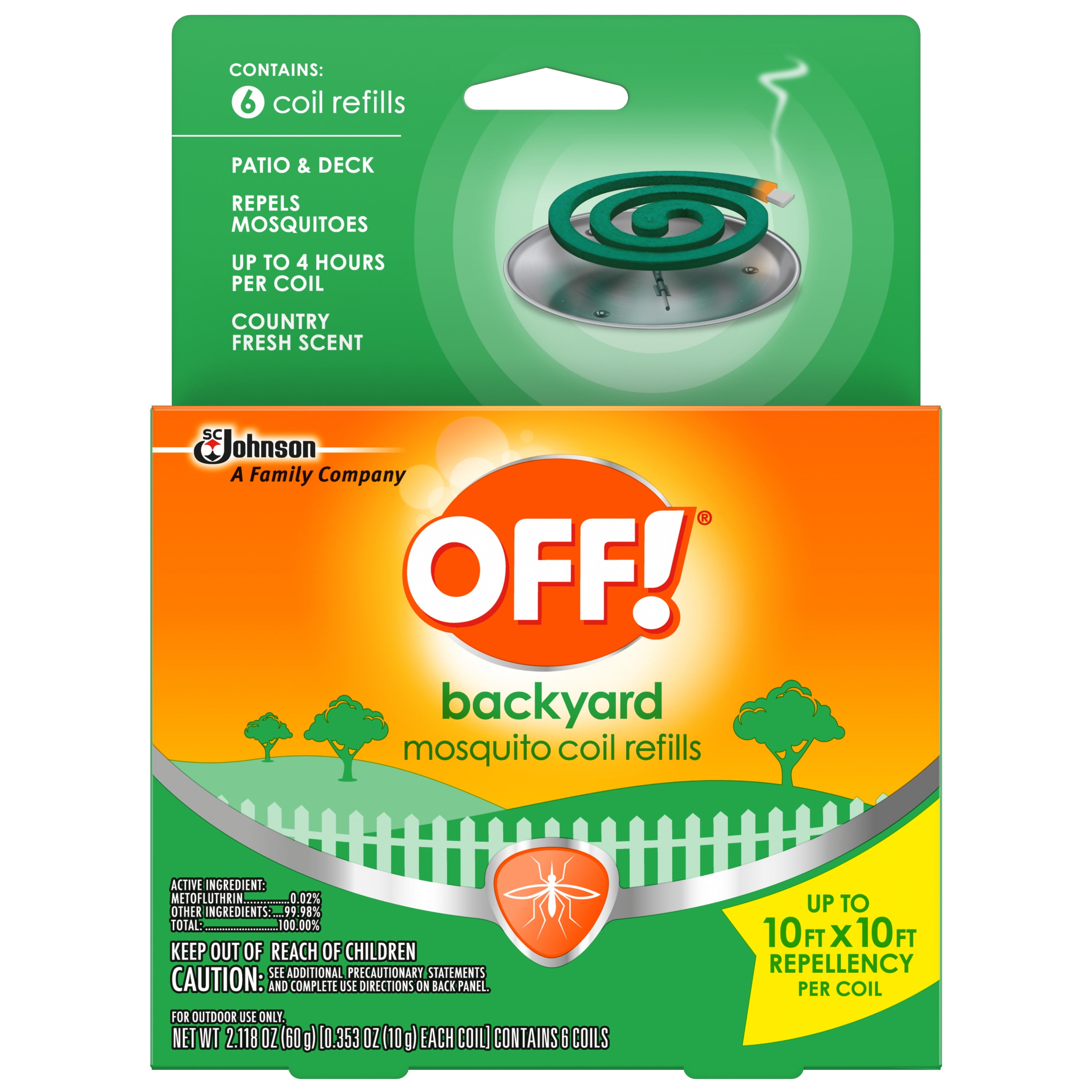 OFF! Mosquito Repellent Coil Refills, 6 ct