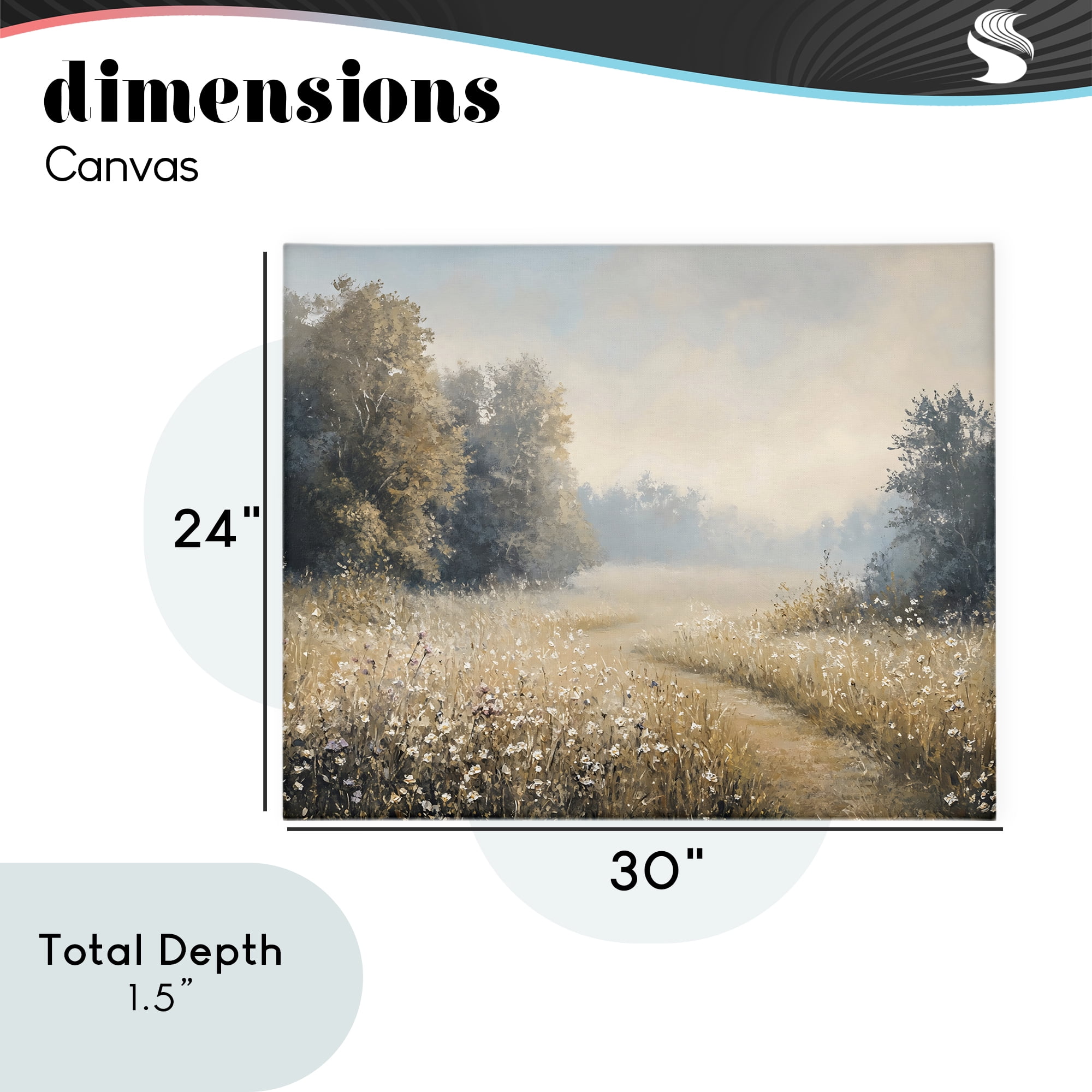 Stupell Industries Wandering Wildflower Path at Dawn Canvas Wall Art, design by Creative Studio