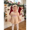 thumbnail image 5 of Cjfdfy Newborn Baby Girl Christmas Clothes Santa Claus Christmas Tree Long Sleeve Ruffled Bubble Romper With Headband Cute My First Christmas Fall Winter Holiday Set 0-18 Months, 5 of 9
