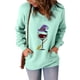 thumbnail image 2 of Sudadera clásica de manga larga con cuello en V y estampado de Halloween para mujer Pompotops FGAJ15765, 2 of 6