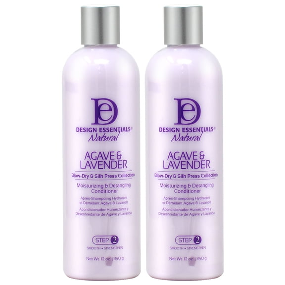 Design Essentials Natural AGAVE & LAVENDER Moisturizing & Detangling Conditioner 340g/12oz (Pack of 2)