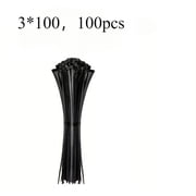 Nylon Cable Ties, Heavy Duty Self-Locking Zip Ties, 3*100Mm (1.9Mm Width) 100-Pack For Organizing Cables, Wiring, Home & Office Use