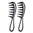 thumbnail image 1 of 2 unidades de peine de peluquería de plástico de púas anchas para cabello rizado, peine de masaje para cabello negro, 1 of 6