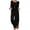 Black, variant on IWRICH 2 Piece Outfits for Women Half Sleeve Linen Sets Crew Neck Tops Wide Leg Pants Set Plus Size Summer Matching Suits White XL