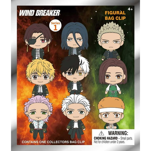 3D Figural Foam Bag Clip Windbreaker Series 1 Mystery Pack (1 RANDOM Figure)