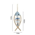 thumbnail image 3 of Mgaxud Vintage Blue Wooden Fish Wall Decor - Nautical Art for Home, Bathroom, and Bedroom, 3 of 7