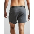 thumbnail image 6 of Bolter Men's 5-Pack Cotton Stretch Boxers Shorts (X-Large, Black/Grey), 6 of 9