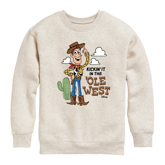Toy Story - Kicking It In The Ole West - Toddler & Youth Crewneck Fleece Sweatshirt