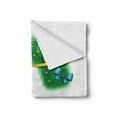 thumbnail image 2 of Christmas Alphabet Soft Flannel Fleece Throw Blanket, C Letter with Holiday Ornaments Baubles Fir Tree, Cozy Plush for Indoor and Outdoor Use, 60" x 80", White Green and Dark Yellow, by Ambesonne, 2 of 6