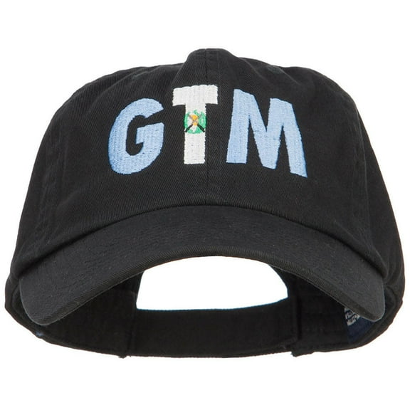 Guatemala GTM Flag Embroidered Low Profile Cap - Black OSFM
