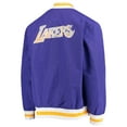 thumbnail image 4 of Men's Los Angeles Lakers Purple Mitchell & Ness Hardwood Classics 75th Anniversary Authentic Warmup Full-Snap Jacket, 4 of 4
